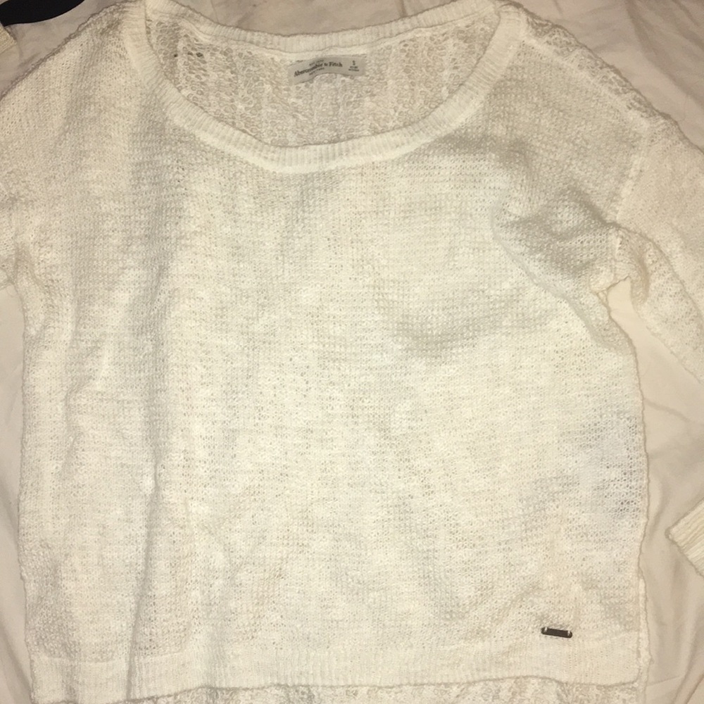 Abercrombie & Fitch White Sweater